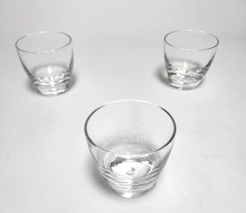 3 Steuben Old Fashioned Dimple Whiskey Glasses 7940 Cocktail Tumbler Low Ball
