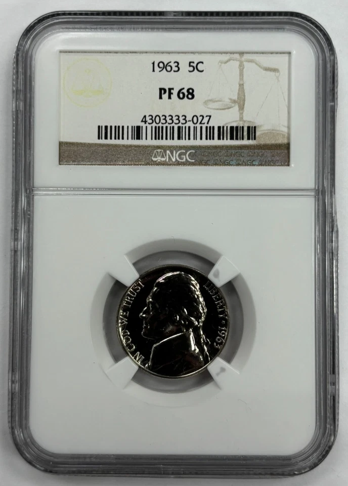 1963 1C, 5C, 10C, 25C, & 50C 5-piece Proof Set NGC PF 68 - Image 4 of 4