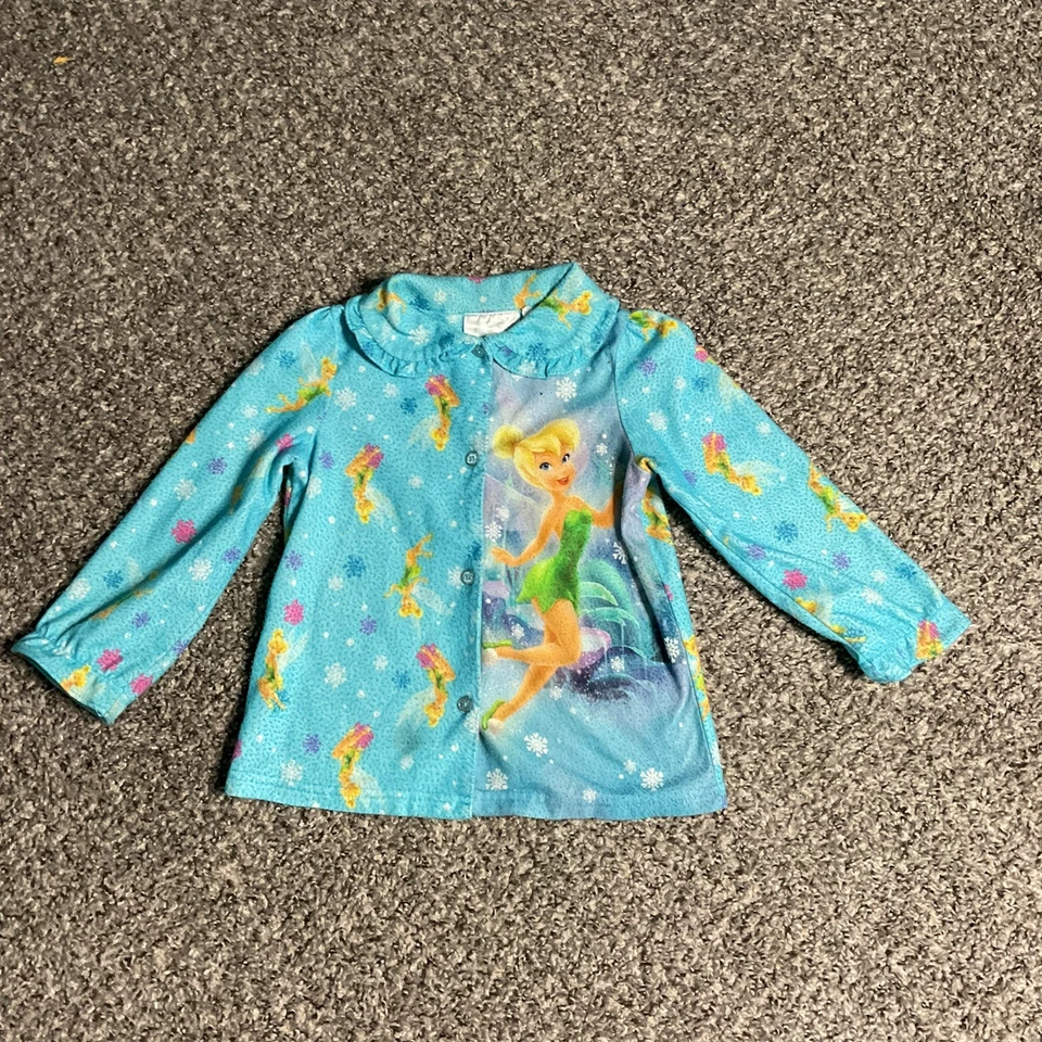 Disney Tinkerbell Girl's Pajamas 2 pcs Se Blue Sz 5T - Image 2 of 4