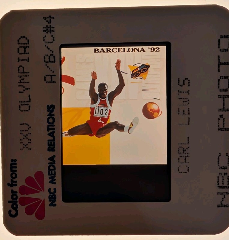 CARL LEWIS OLYMPICS BARCELONA ORIG 35mm Color Slide A1067