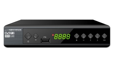 Esperanza digitaltuner/decoder dvb-t2 h.265/hevc ev111p