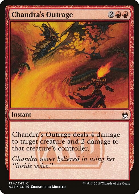 Chandra's Outrage Foil Masters 25 124 NM MTG