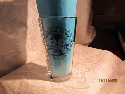 Hightail to Ale Atwater Brewery Detroit, Mi 5K Run Pint Beer Glass