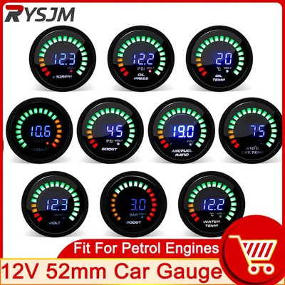 AD 52MM Water Temp Meter 20 LED Digital Oil Temp AFR EGT Tachometer Car Gauge