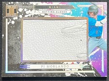 2025 IMPECCABLE PJ MORLANDO JUMBO GAME USED BATTING GLOVE #5/5 MARLINS