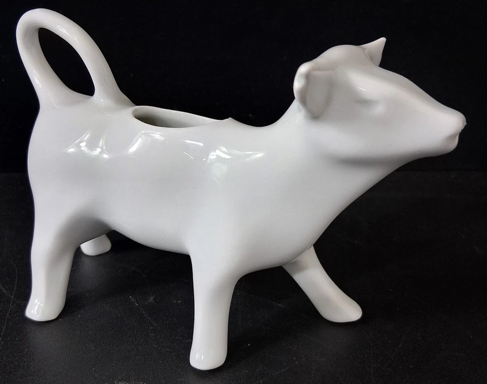 Pillivuyt Porcelain Cow Creamer White France Vintage - #1008 - Image 3 of 4