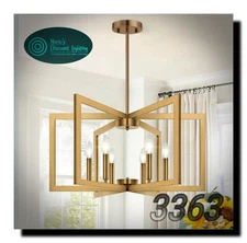 Lynnoland 25" Modern Brass Chandelier for Dining Room, Brass Dining Room Light