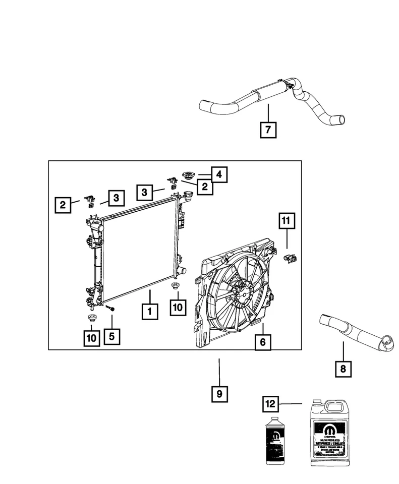 Genuine Mopar Engine Cooling Radiator 4677755AE - Image 4 of 4