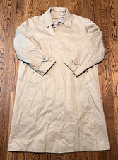 Vintage Burberrys Trench Coat Mens 46 XL Zip Out Nova Check Lining