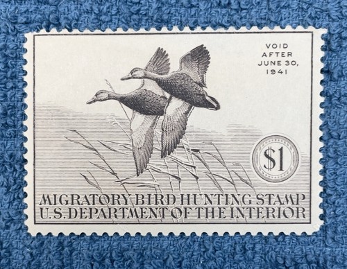 Scott RW7, $1 Black Mallards 1940 “Duck” Stamp, F+ MNH SCV$250. (R10-24) - Picture 1 of 2