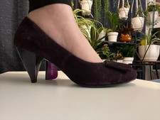 M&S Autograph Purple women's shoes size 5.5UK velvet - Vintage
