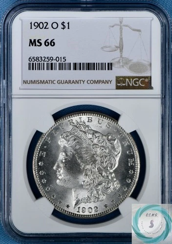 1902-O Morgan Dollar NGC MS 66 - Premium Gem w/Excellent Strike