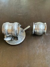 Antique Rare Rogers Bros Silver Triple Plate Butterfly Napkin Holders #209