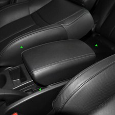 Schwarz PU Leder Mittelkonsole Armlehne Abdeckung für Nissan Qashqai 2008-2017