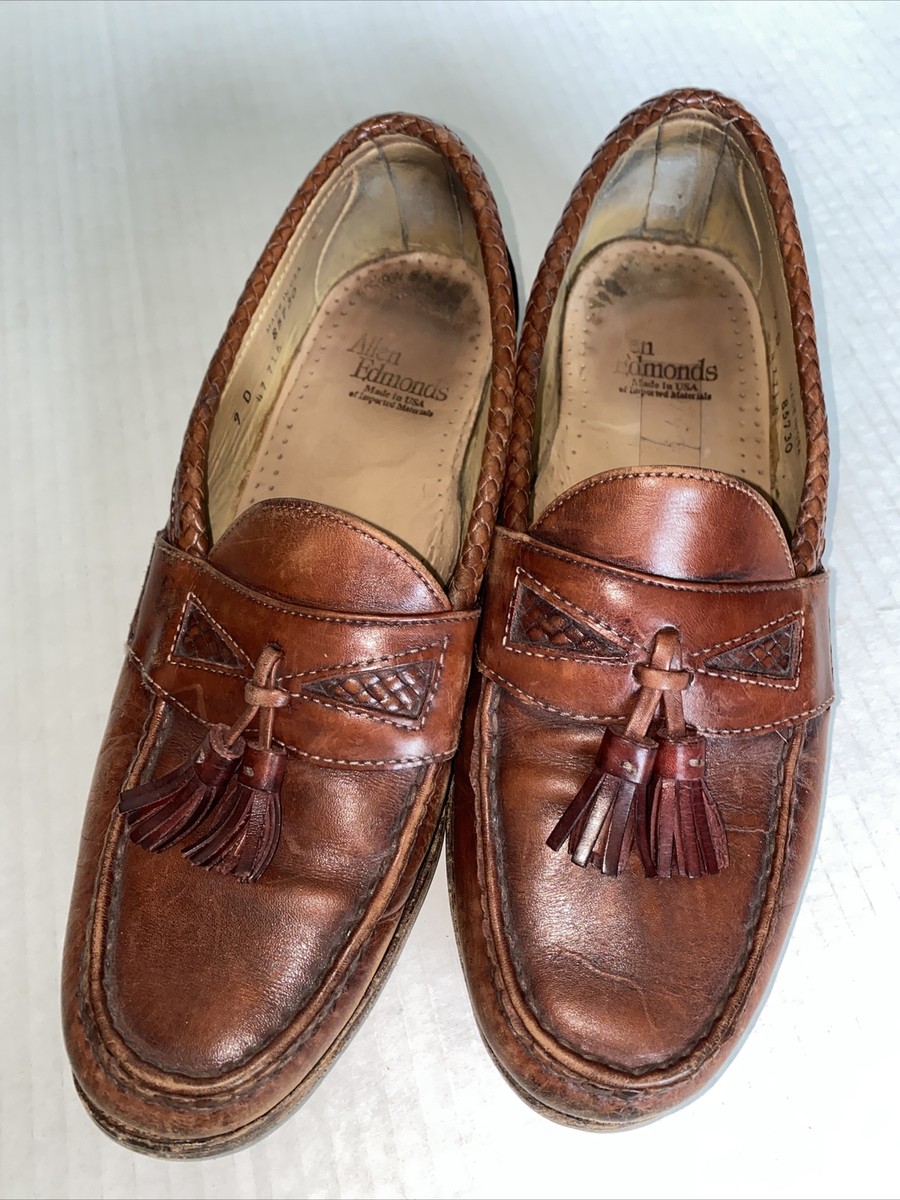 Allen Edmonds Maxfield Braided Tassel Loafer Leather Brown  display picture 1