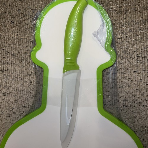 Patron Tequila Bottle Shaped Cutting Board W/ Knife Approx 18 By 11 Inch - Picture 3 of 4