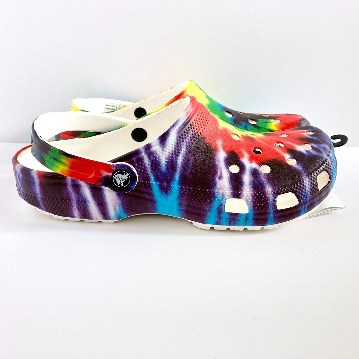 Crocs Tie Dye Rainbow Size 12 men’s Crocs Classic Clogs Rainbow Tie Dye Men Size | Mercari main image 4