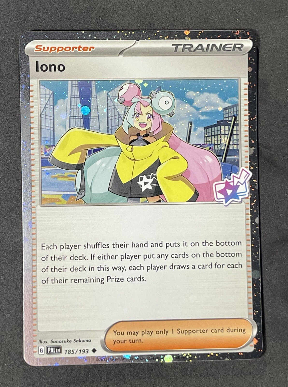 Iono 185/193 - Pokemon TCG Paldea Evolved (2023) - NM - Cosmos Holo Promo