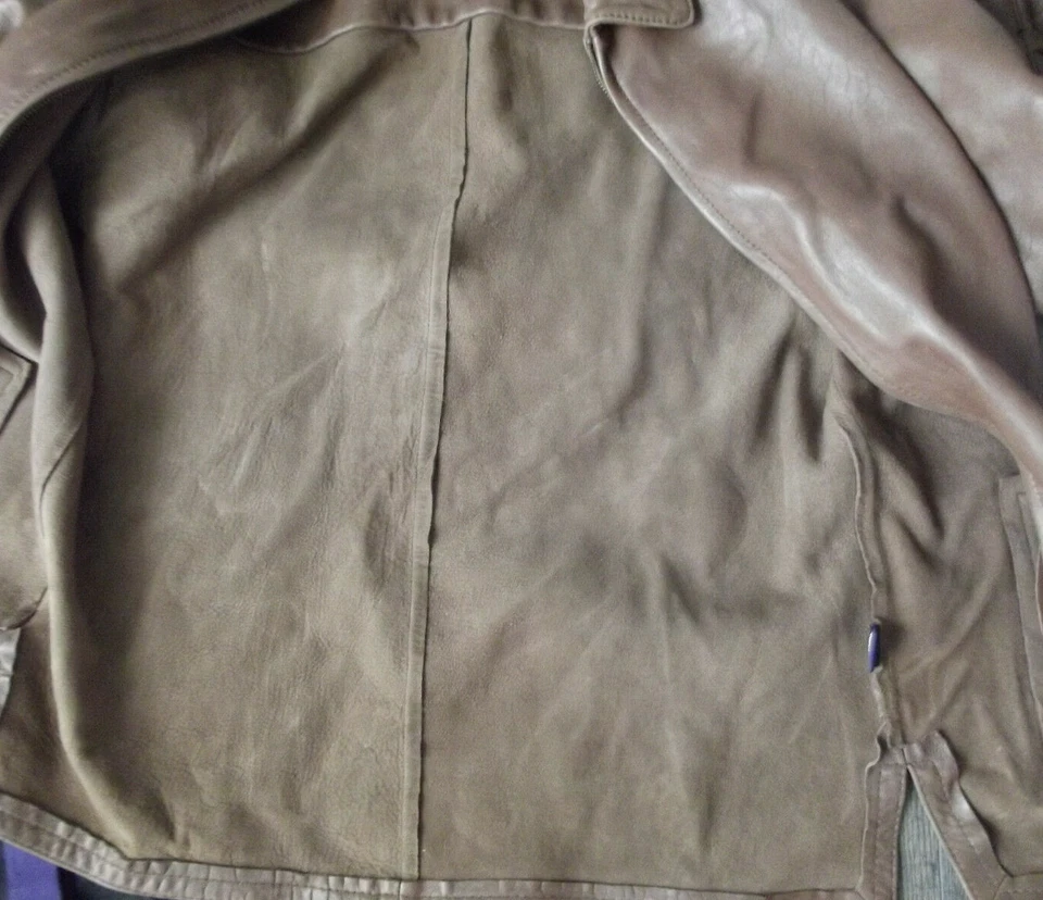 Men's DANIEL CREMIEUX COLLECTION GENUINE LAMBSKIN LEATHER JACKET Brown Sz L - Image 4 of 4