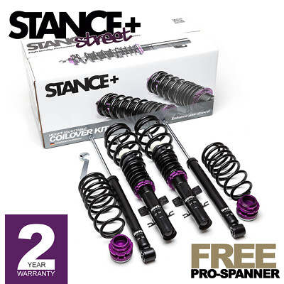 Stance+ Street Coilovers Suspension Kit Audi A2 1.4 16v, 1.6FSi, 1.2TDi, 1.4TDi