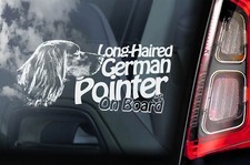 German Longhaired Pointer Sticker, Car Window Decal, Dog Owner Gift Sign - v123