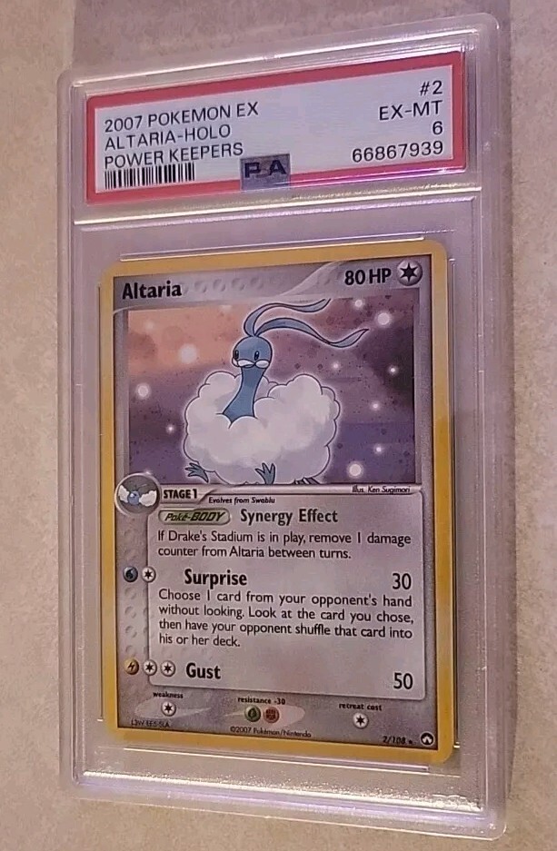 2007 Altaria EX Power Keepers 2/108 Reverse Holo Rare Stamped Pokémon PSA 6