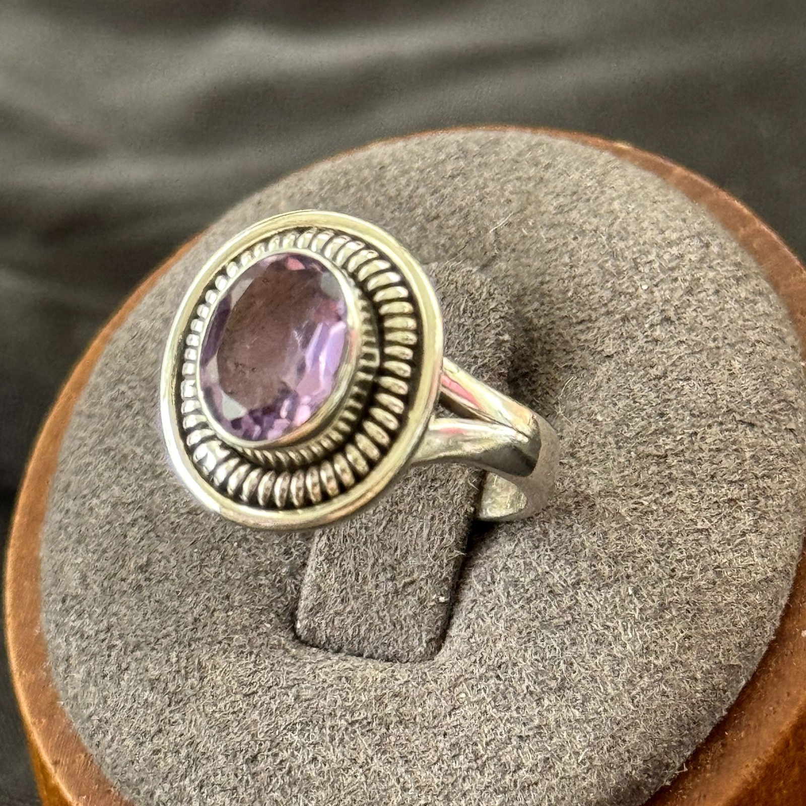 VTG Amethyst Ring Statement Boho Southwestern Rop… - image 3