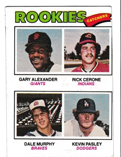 1977 TOPPS #476 ROOKIE CATCHERS DALE MURPHY ATLANTA, RICK CERONE, ALEXANDER