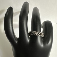 Sterling Silver Ring 925 band with Floral Flower Size 9.75