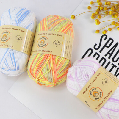 70% Bamboo 30% Cotton Yarn (Pack of 10) by Yonkey Monkey 500 Grams