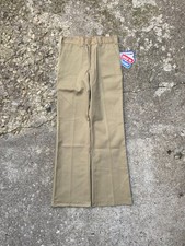 Vintage 1980's Big B Brotherhood Union Made Khaki Work Pants DEADSTOCK 29x30