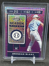 Brendan McKay 2020 Contenders Optic Prizm Season Ticket PINK /75 Tampa Rays RC
