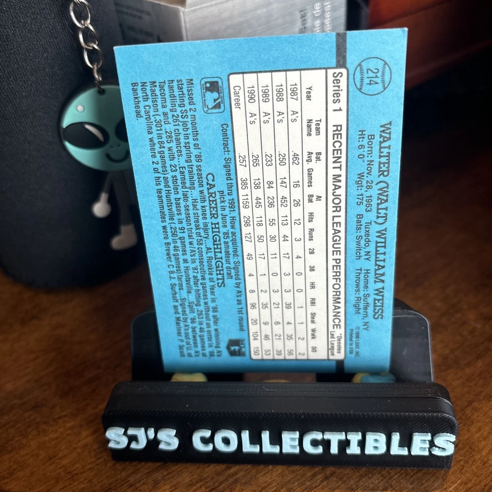 BASEBALL CARD DONRUSS 91 WALT WEISS OAKLAND A'S - Image 3 of 3