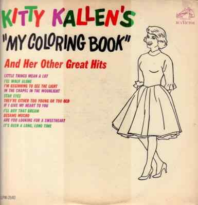 LP Kitty Kallen My Coloring Book And Her Other Great Hits MONO NEAR MINT