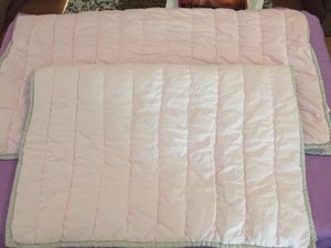 Pottery Barn Kids Branson Euro Shams Light Pink Gray 2 Sizes