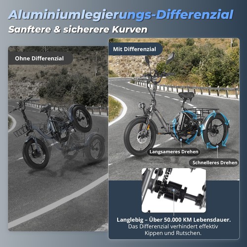 Fafrees F20 Mate E-Bike 3 Rädern E-Fahrrad 50OW Tricycle Falten Elektro Dreirad - Bild 7 von 14