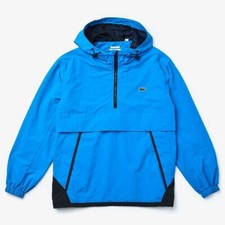 Lacoste Unisex Live 1/4 Zip Pullover Windbreaker Bh4158-du5 Nattier Blue/black M