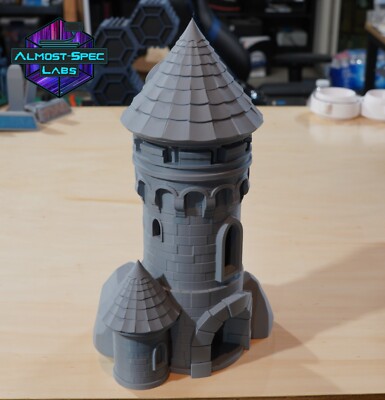 3D Printed Castle Dice Tower for Board Games and Dungeons and Dragons NICE