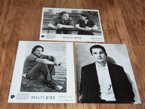 3 ETHAN HAWKE REALITY BITES  PHOTOS PHOTO PHOTOGRAPH B/W 10 x 8" WINONA RYDER