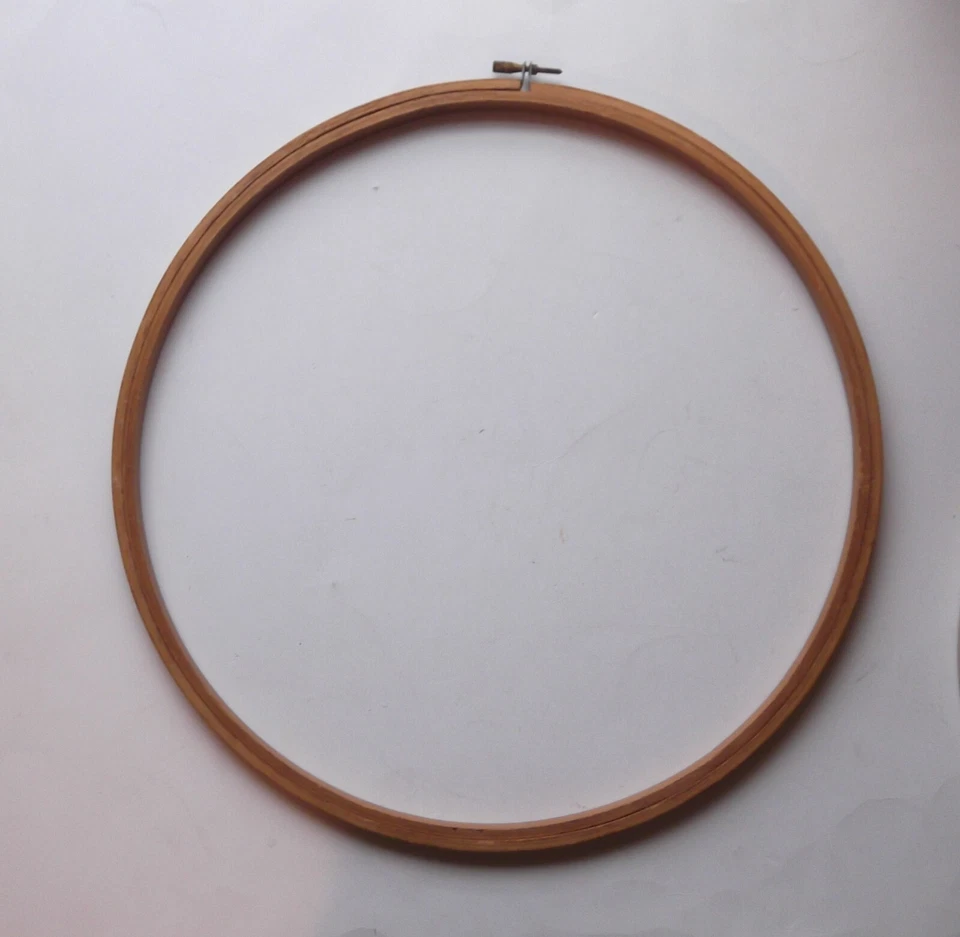 Wood & Plastic Embroidery cross stitch Quilt Hoop Frames 15” & 13" Round Set - Image 2 of 3