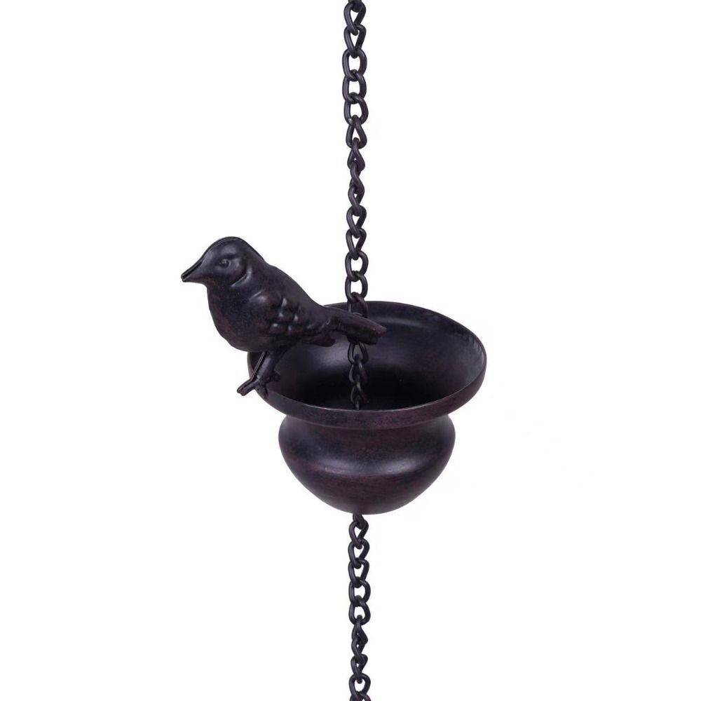 Durable Bird Rain Chain Hanging Rain Catcher Bird Cup Rain Chain Garden