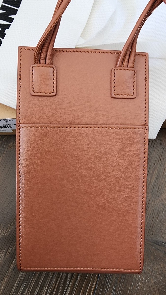 Jil Sander Bag Phone Holder Phone Case brown leather | eBay