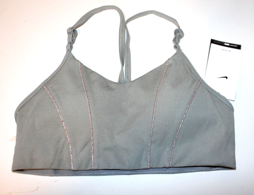 Nike Dri-FIT Indy Women's Light-Support Padded Sports Bra, M DD1407-073 Gray $45