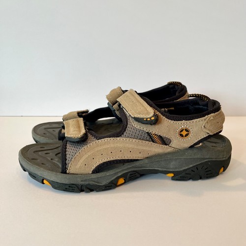 NWT Spalding Men's Size 8 Open-Toe Leather Upper Sandals Brown / Tan #46782 - Picture 6 of 9