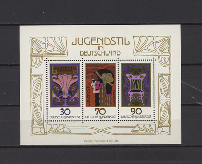 s48490 GERMANY MHN** 1977 Art Nouveau s/s
