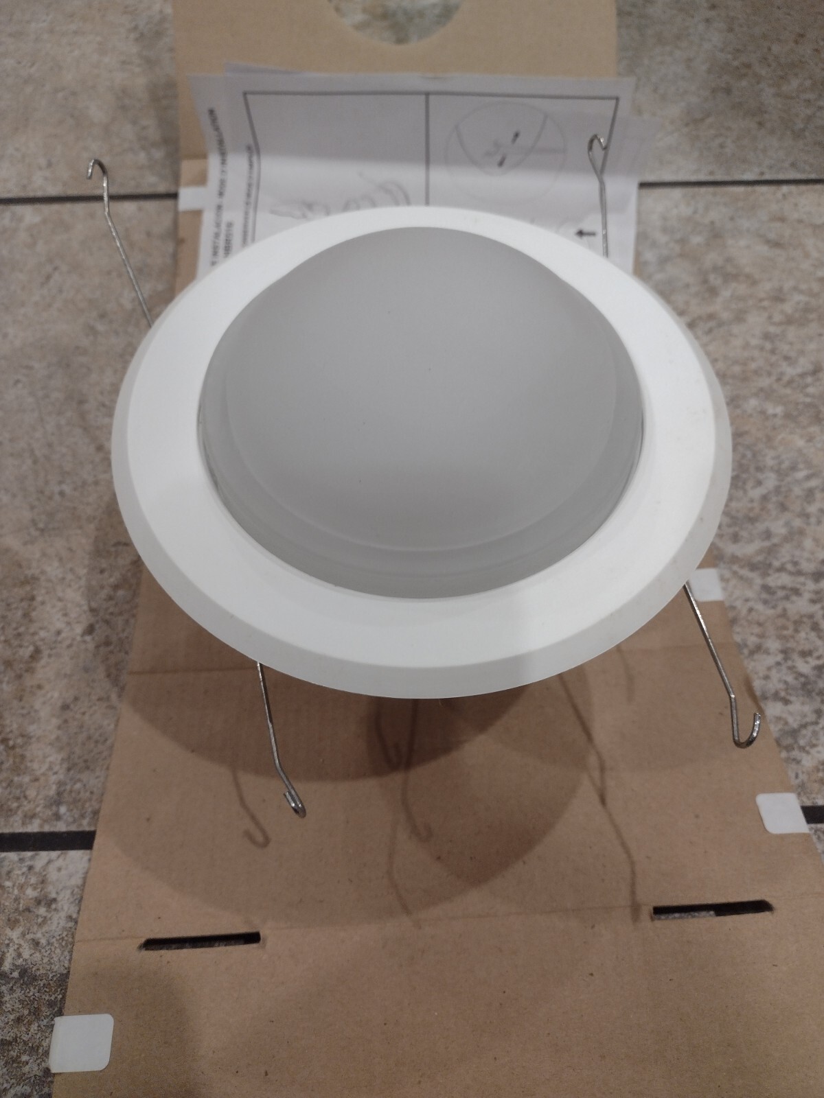 Lot of (2) Commercial Electric 5" White Recessed Can Light Shower Trim