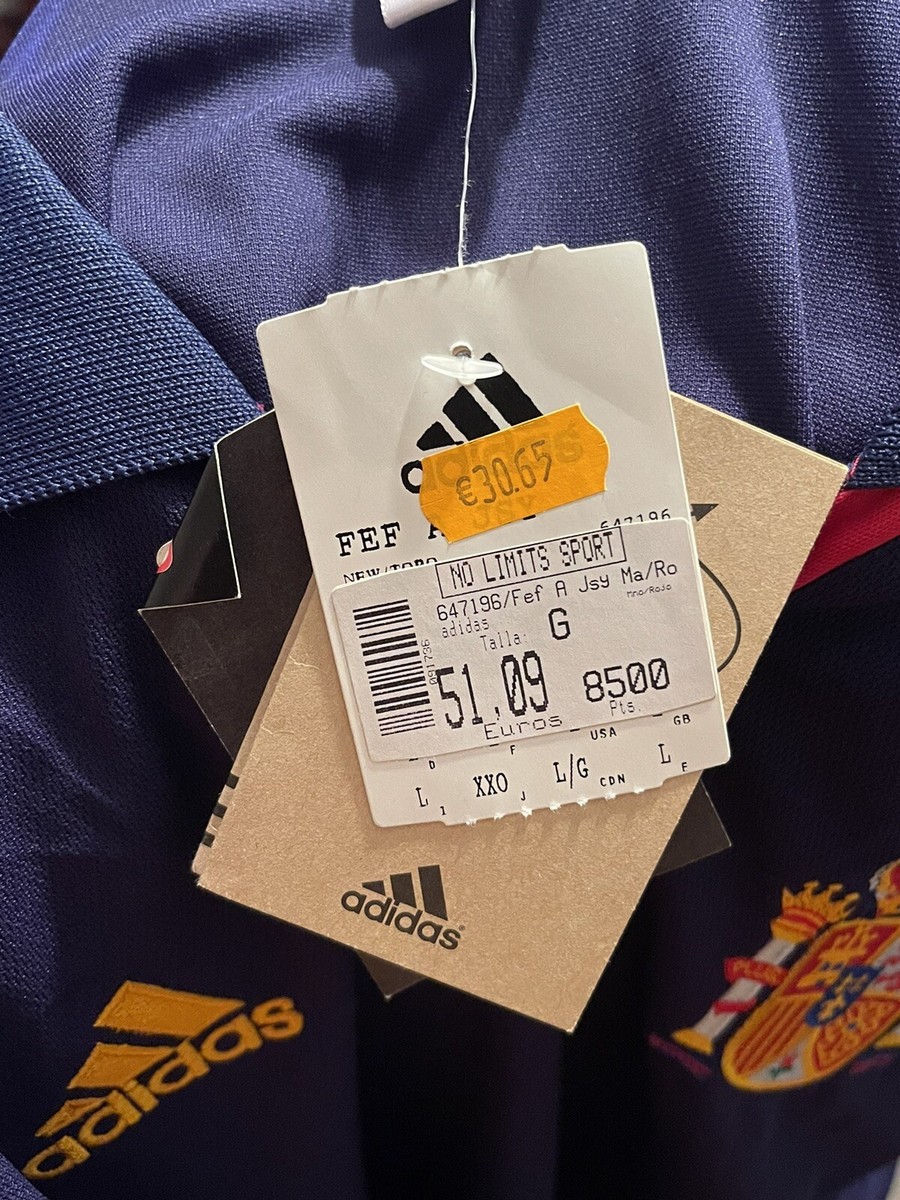adidas スペイン代表 2000年 サード長袖シャツ Lサイズ 未使用品 adidas スペイン代表 04 ユニフォーム アウェイ長袖