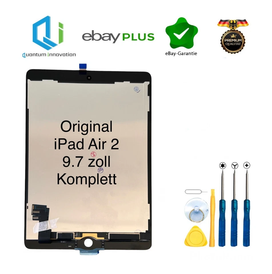 iPad Air 2 Display 9.7 Pollici A1566 A1567 + Touch Screen Schermo LCD Nero - Immagine 3 di 3