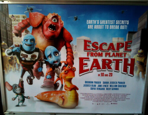 Cinema Poster: ESCAPE FROM PLANET EARTH 2014 (Quad) Brendan Fraser Ricky Gervais - Picture 1 of 1