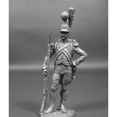  France. Private Hand UnPainted Tin Miniature 54mm 1/32 Action Figurines 